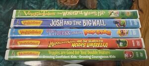 5 Veggie Tales DVDs